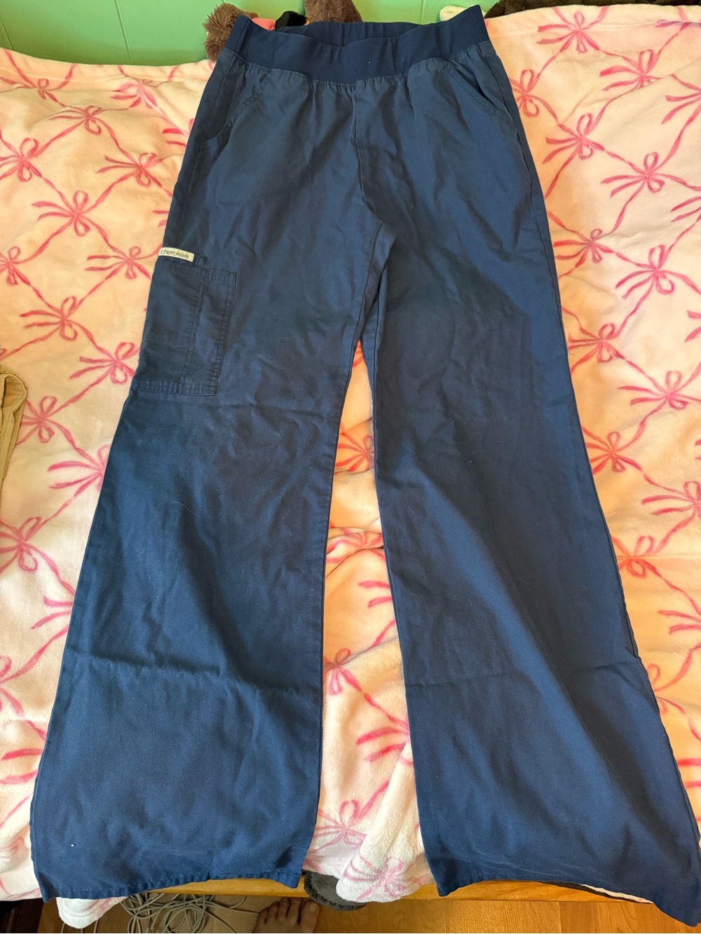 Women's Wide-Leg Scrub Pants in Navy